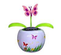 Solar Dancing Toy Solar Powered Dancing Sun Flower in Colorful Pots Swinging Flap Animated Dancer Window Sun Catcher Car Dashboard Decor