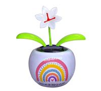 Solar Dancing Toy Solar Powered Dancing Sun Flower in Colorful Pots Swinging Flap Animated Dancer Window Sun Catcher Car Dashboard Decor