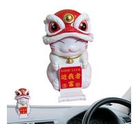 Solar Dancing Toys | Chinese Dancing Lion Car Toys - Funny Desktop Swing Statues, Car Dashboard Decor, Dashboard Figures for Desk Home Table Decor