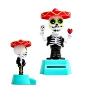 Solar Dancing Toys - Shaking Head Ornament,Skeleton Window Sun Catcher Interior Decoration for Dashboard Desk Bedroom Workplace Living Room