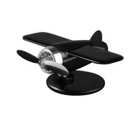 Solar Dashboard Aircraft Ornament - Sun Activated Plane Sculpture, Creative Cockpit Display | Motion Powered Interior Decor Figure Enhancing Vehicle Console Styling Appeal