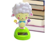 Solar Dashboard Decorations - Cute Sheep Shaking Figure, Car Ornament,