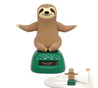Solar Dashboard Sloth - Swinging Toy, Bobbing Animal Figure | Solenpriven Animated Sloth Dancer, Shaking Hand Car Ornament for Table Decor, Kids Gift, Dashboard Accessories