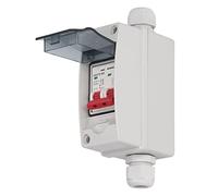 Solar DC Isolator Switch, DC500V IP65 PV Solar Disconnect Switch Photovoltaic Circuit Isolator Miniature RV Breaker Box Waterproof (63A)