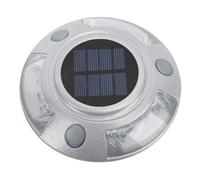 Solar Deck Lights 12 LED IP68 Waterproof Aluminum Alloy Driveway Dock Lights Easy Installation Super Bright Light for Road Pathway Garden with Automatic Light Control (Red