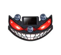 Solar Demon Eye LED Car Window Light - 2026 New Wireless No Drill Demon Eyes Warning Lights, Solar & USB Powered for Windshield Rear Window, Waterproof Animated Eyes for SUVs Trucks (red A)