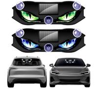 Solar Demon Eye LED Car Window Light, 31 LEDs, USB-C, No-Drill Mount B)