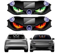 Solar Demon Eye LED Car Window Light, 31 LEDs, USB-C, No-Drill Mount C)