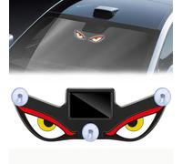 Solar Demon Eye Led Car Window Light, Animated Devil Eyes Warning Light with Solar & USB Dual-Power, Vibration Induction Ambient Lights, Suction Cup Mount, for Cars, Trucks, RVs (A.)