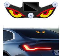 Solar Demon Eye LED Car Window Light,Devil Eyes Dynamic Windshield Ambient Lamp with Vibration and Light Sensor,Suction Cup Warning Lights for Trucks,Solar and USB Powered Car Eye Lights