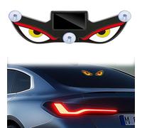 Solar Demon Eye LED Car Window Light,Devil Eyes Dynamic Windshield Ambient Lamp with Vibration and Light Sensor,Suction Cup Warning Lights for Trucks,Solar and USB Powered Car Eye Lights
