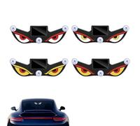Solar Demon Eye LED Car Window Light,LED Eyes for Car Window,Solar USB Dual-Power Devil Eyes Warning Lights,Suction Cup Dynamic LED Car Eyes,Vibration Induction Ambient Lighting, for Car,Trucks (4pcs)
