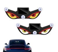 Solar Demon Eye LED Car Window Light,LED Eyes for Car Window,Solar USB Dual-Power Devil Eyes Warning Lights,Suction Cup Dynamic LED Car Eyes,Vibration Induction Ambient Lighting, for Car,Trucks (C+D)