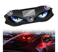 Solar Demon Eye LED Car Window Light, Solar Devil Eye LED Window Lights, Waterproof Wireless Dynamic Warning Sign, New Upgrade Windshield & Rear Window Decorative Waterproof Car Ambient Lights，Blue