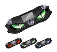 Solar Demon Eye LED Car Window Light, Solar Devil Eye LED Window Lights, Waterproof Wireless Dynamic Warning Sign, New Upgrade Windshield & Rear Window Decorative Waterproof Car Ambient Lights，Green
