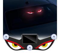 Solar Demon Eye LED Car Window Light, Solar Powered Devils Eyes LED Car Light, Devil Eyes Lights Dynamic Windshield Ambient Lamp with Vibration & Light Sensor for Car, Trucks Window (Style-D)