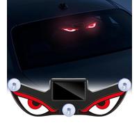 Solar Demon Eye LED Car Window Light, Solar Powered Devils Eyes LED Car Light, Devil Eyes Lights Dynamic Windshield Ambient Lamp with Vibration & Light Sensor for Car, Trucks Window (Style-A)