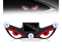 Solar Demon Eye LED Car Window Light, Solar USB Dual-Power Devil Eyes Warning Lights, Suction Cup Dynamic LED Car Eyes, Vibration Induction Ambient Lighting, for Car, Trucks Window (D)