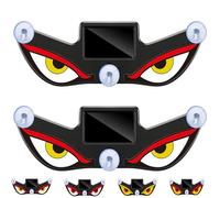 Solar Demon Eye Led Car Window Light, Solar USB Dual-Power Devil Eyes Warning Lights, Suction Cup Dynamic LED Car Eyes, For Cars, Trucks, RVs (A*2)