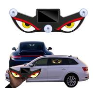 Solar Demon Eye LED Car Window Light - Solar & USB Powered Devil Eyes, Suction Cup Installation, Vibration & Light Sensor, Waterproof LED for Cars, Trucks & SUVs (A1)