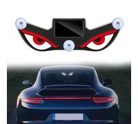 Solar Demon Eye LED Car Window Light, Suction Cup Dynamic LED Car Eyes, Solar USB Dual-Power Devil Eyes Warning Lights, Vibration Induction Ambient Lighting, for Car, Trucks Window (Red Red-White)