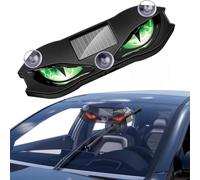 Solar Demon Eye Led Car Window Light, Waterproof Wireless Dynamic Warning Sign, Solar Devil Eye Light, 3 Control Modes, Auto On/Off Blinking, Easy Installation For Suv Truck Van Decoration，Green*1