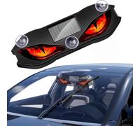 Solar Demon Eye Led Car Window Light, Waterproof Wireless Dynamic Warning Sign, Solar Devil Eye Light, 3 Control Modes, Auto On/Off Blinking, Easy Installation For Suv Truck Van Decoration，Red*1