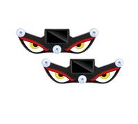 Solar Demon Eye LED Car Window Light,Wireless Dynamic Devil Eyes Warning Light with 5 Modes,Solar USB-C Dual Power Car Eyes for Windshield Rear Window for Cars Trucks(2PCS RED YELLOW YELLOW)