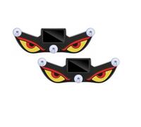 Solar Demon Eye LED Car Window Light,Wireless Dynamic Devil Eyes Warning Light with 5 Modes,Solar USB-C Dual Power Car Eyes for Windshield Rear Window for Cars Trucks(2PCS RED RED YELLOW)