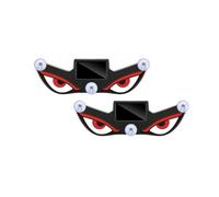 Solar Demon Eye LED Car Window Light,Wireless Dynamic Devil Eyes Warning Light with 5 Modes,Solar USB-C Dual Power Car Eyes for Windshield Rear Window for Cars Trucks (2PCS RED RED WHITE)