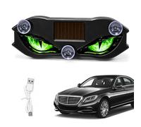 Solar Devil Eyes LED Window Lights - Green LED Eyes for Car Window | Solar-powered green devil eyes! Wireless led window lights auto-charge & turn on at night. Cool led eyes for car window!