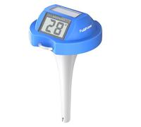 Solar Digital Pool Thermometer with Easy to Read Large LCD Screen, Floating Thermometer for Pools and Ponds (Light Blue)