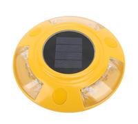 Solar Dock Light Driveway Marker Road Stud Lights IP68 Waterproof Auto On Sensor Warning Pathway Sidewalk Step Lights for Various Outdoor Environments (Green Light)