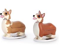 Kikkerland Solar Corgi Nodding Dog Royalty Queen Solar Power Desk Figurine Gift