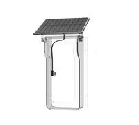 solar doorbell rain cover box with waterproof ABS construction, offering solar powered protection against all weather elements for outdoor doorbells (Transparent)
