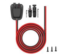 Solar Double Cable Entry Gland Installed Solar Panel Extension Cable- 10AWG Solar Cable Solar Panel Cable 20Ft with Solar Connectors for RV, Campervan, Solar Project Campervan,