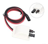 Solar Double Cable Entry Gland, Waterproof Solar Photovoltaic Plastic Bracket Curved Cable Connector With 2Meter Of 10Awg Wire, For RV Caravan Boat