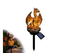Solar Dragon Garden Statue Light, Warm Glow Dragon Legacy Golden Ember Edition Solar Garden Light, Gothic Medieval Dragons Lamp Decor for Lawn, Patio, Pathway, Backyard (1Pcs)