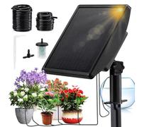 Solar Drip Irrigation System Kit, 3.5W Automatic Watering System with Timer, Multi-Modes Self Watering for Plants Garden Greenhouse Terrace, 400ml/min High Efficiency Solar Powered