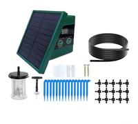 Solar Drip Irrigation System Kits, Self Automatic Greenhouse Watering System with Timer & 10m Hose for Indoor Outdoor Plants, Patios, Balconies