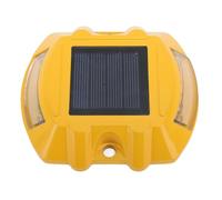 Solar Driveway Marker Lights Aluminum Alloy IP68 Waterproof Solar Power Ground Road Stud Lamp for Various Outdoor Environments (Yellow Light)