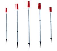 Solar Driveway Markers 5PCS 30 Inch Sensitive Driveway Reflectors for Warning Steady On/Flash Mode Rainproof Snow Markers for Driveway Landscape Garden Lawn Post Lights