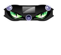 Solar Dynamic Demon Eye LED Warning Light Supports Solar and USB charging Suction cup mount waterproof and wear-resistant Universal fit for SUVs trucks vans RVs and motorcycles (green)