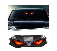Solar Dynamic Demon Eye LED Warning Light Supports Solar and USB charging Suction cup mount waterproof and wear-resistant Universal fit for SUVs trucks vans RVs and motorcycles (red)