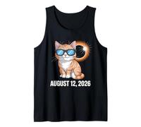 Solar Eclipse 08.12.2026 Cat Wearing Solar Eclipse Glasses Tank Top