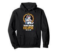Solar Eclipse 2026 Cat Wearing Solar Eclipse Glasses Pullover Hoodie
