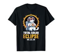 Solar Eclipse 2026 Cat Wearing Solar Eclipse Glasses T-Shirt