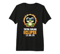 Solar Eclipse 2026 Kids Frog Wearing Solar Eclipse Glasses Premium T-Shirt