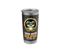 Solar Eclipse 2026 Kids Frog Wearing Solar Eclipse Glasses Stainless Steel Insulated Tumbler