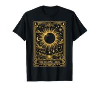 Solar Eclipse 2026 Tarot Card Vintage Sun Moon Astrology T-Shirt